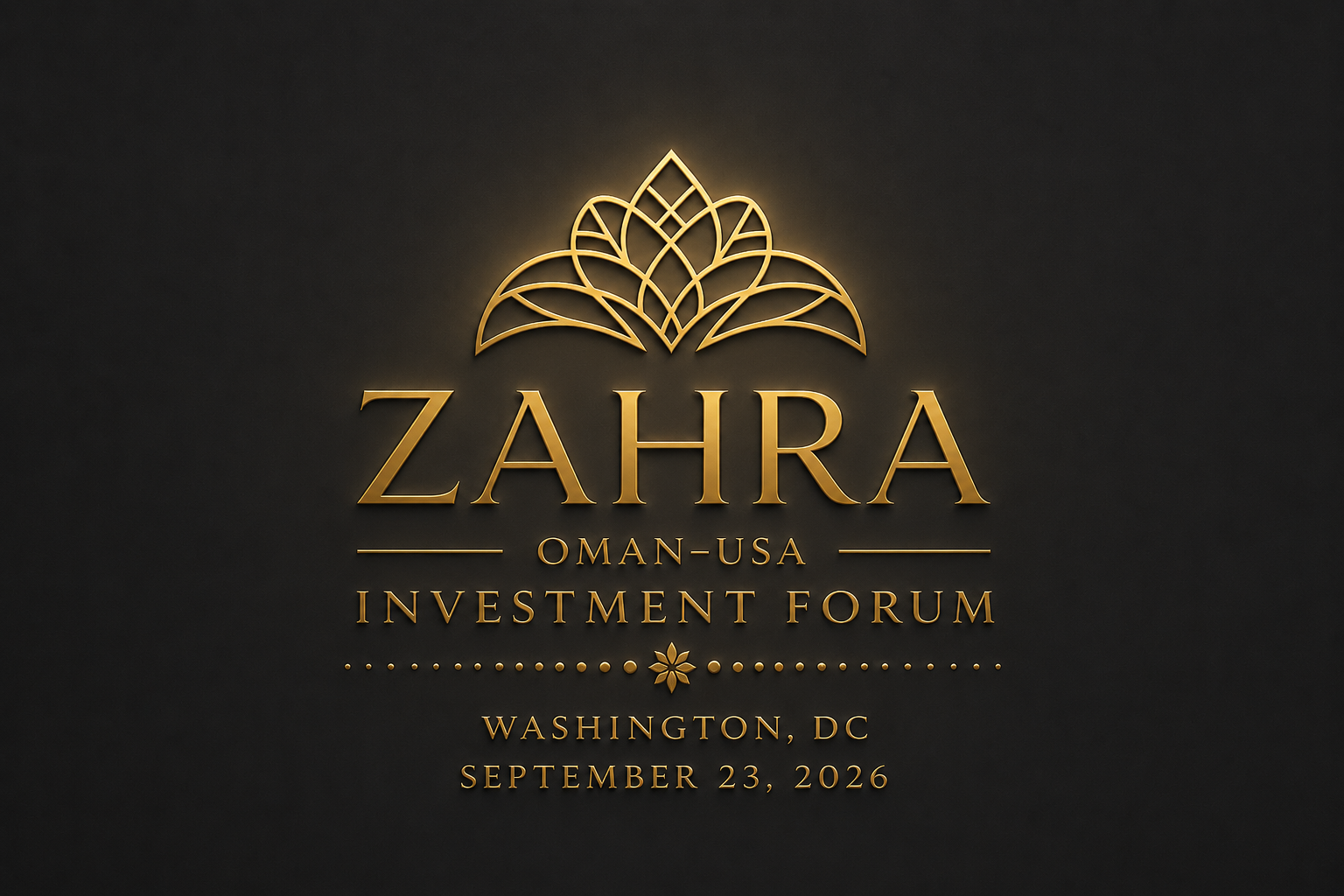Zahra Oman–USA Investment Forum lockup